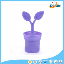 2016 Hot Selling Cute Flowerpot Shaped Food-Grade Silicone Tea Infuser